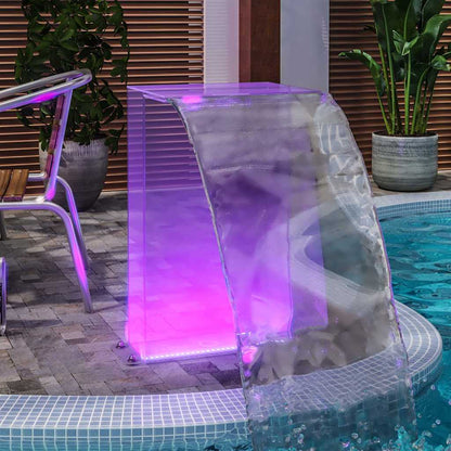 Fontana da Piscina con LED RGB in Acrilico 51 cm | homemem39