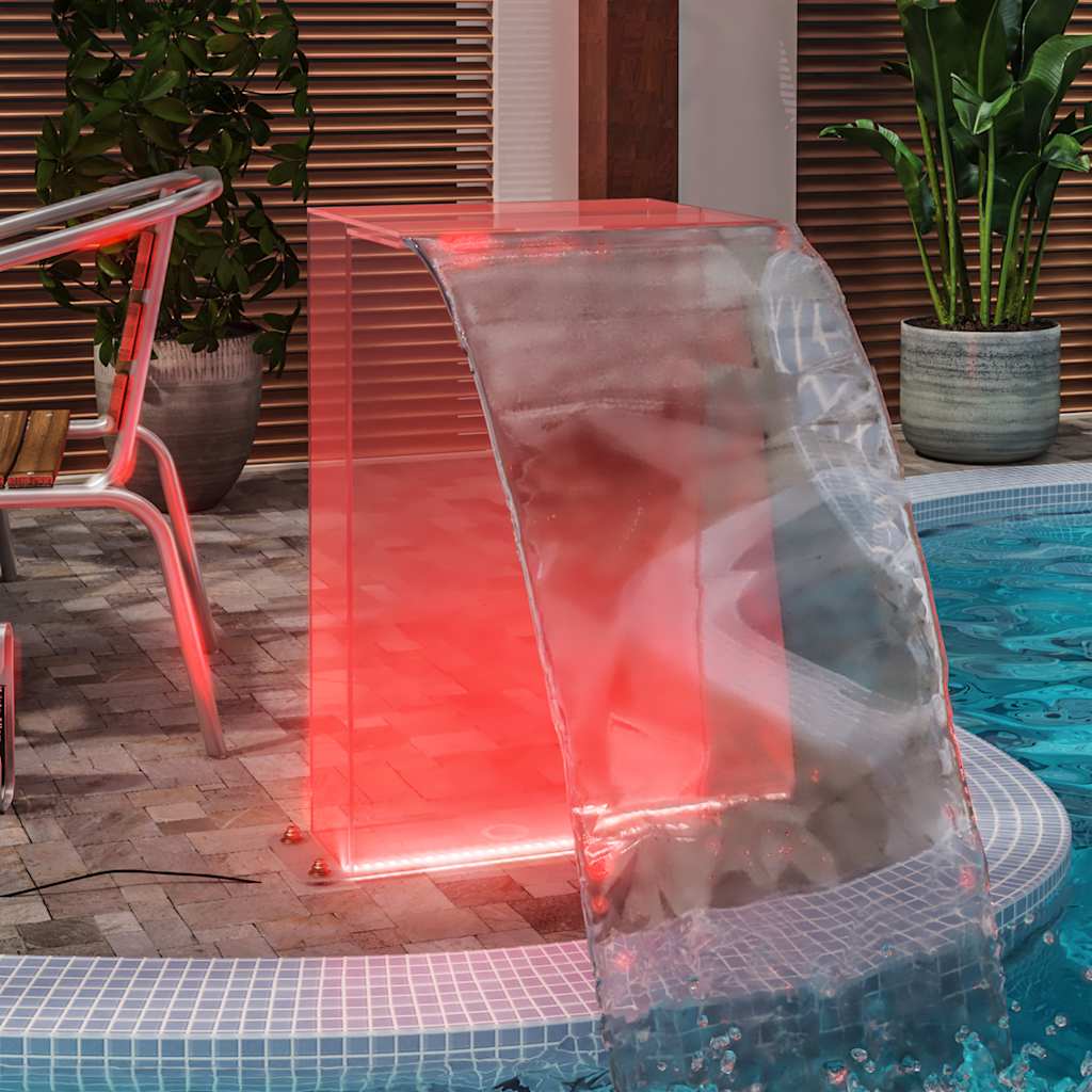 Fontana da Piscina con LED RGB in Acrilico 51 cm | homemem39