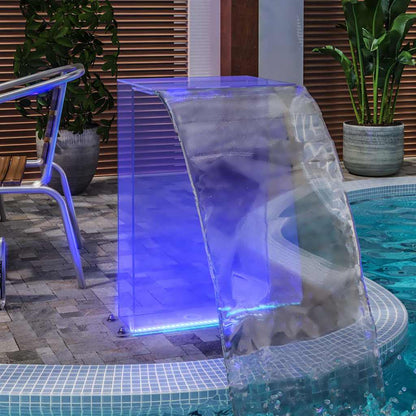 Fontana da Piscina con LED RGB in Acrilico 51 cm | homemem39