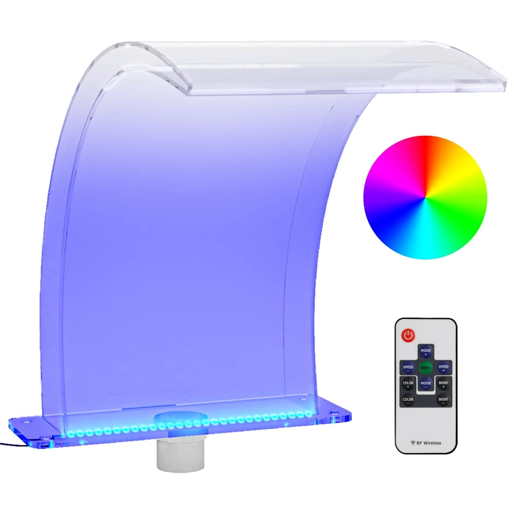 Fontana da Piscina con LED RGB in Acrilico 50 cm | homemem39