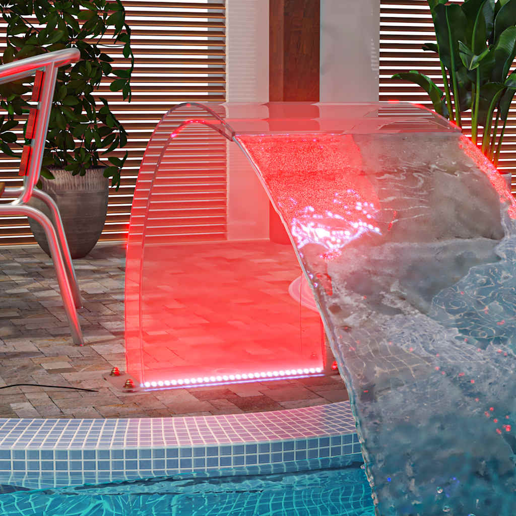 Fontana da Piscina con LED RGB in Acrilico 50 cm | homemem39