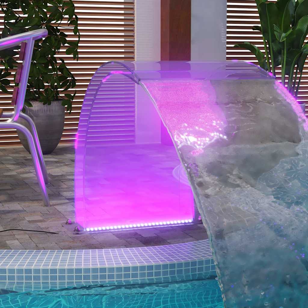 Fontana da Piscina con LED RGB in Acrilico 50 cm | homemem39