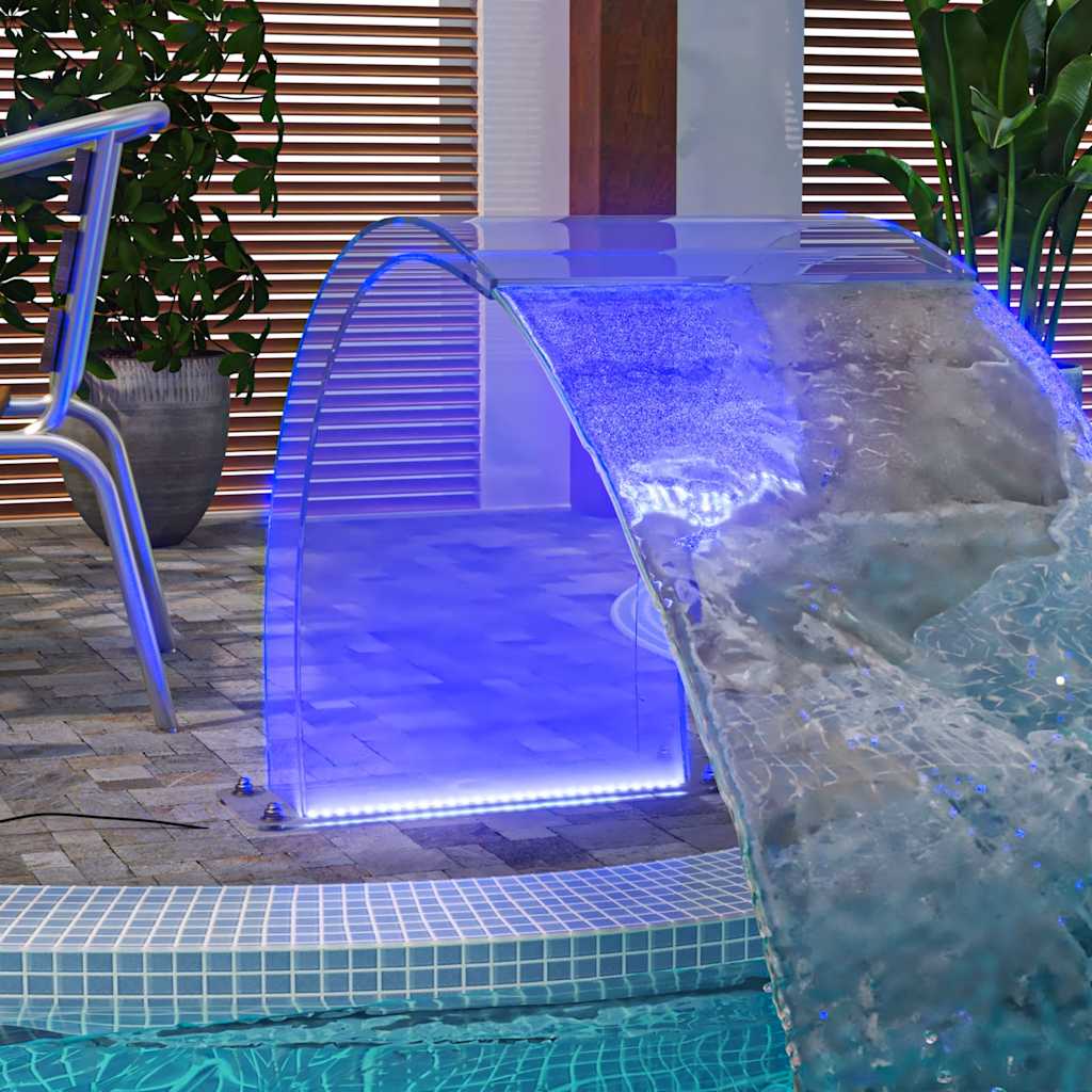 Fontana da Piscina con LED RGB in Acrilico 50 cm | homemem39