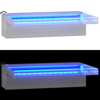 Sfioratore a Cascata con LED RGB Acciaio Inox 30 cm | homemem39