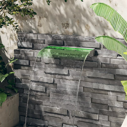 Sfioratore a Cascata con LED RGB Acciaio Inox 60 cm | homemem39