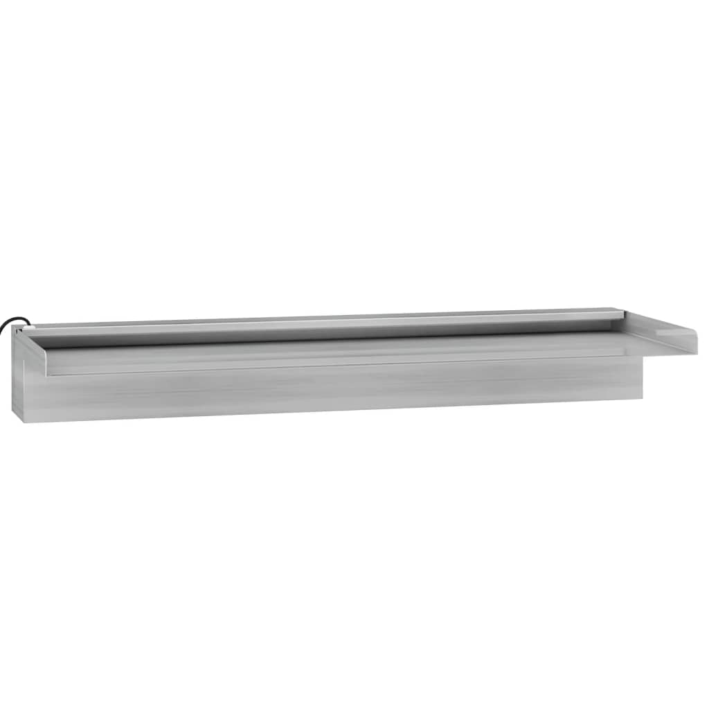 Sfioratore a Cascata con LED RGB Acciaio Inox 60 cm | homemem39