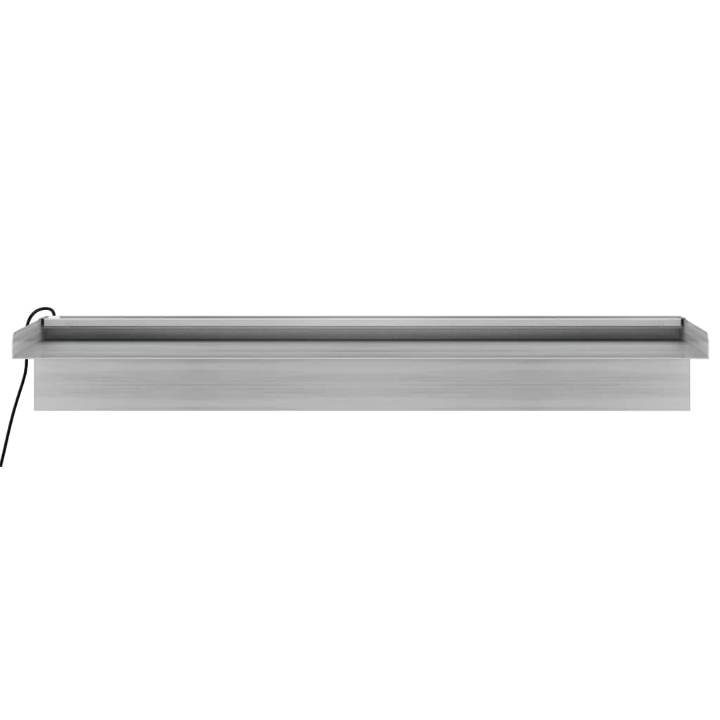 Sfioratore a Cascata con LED RGB Acciaio Inox 60 cm | homemem39
