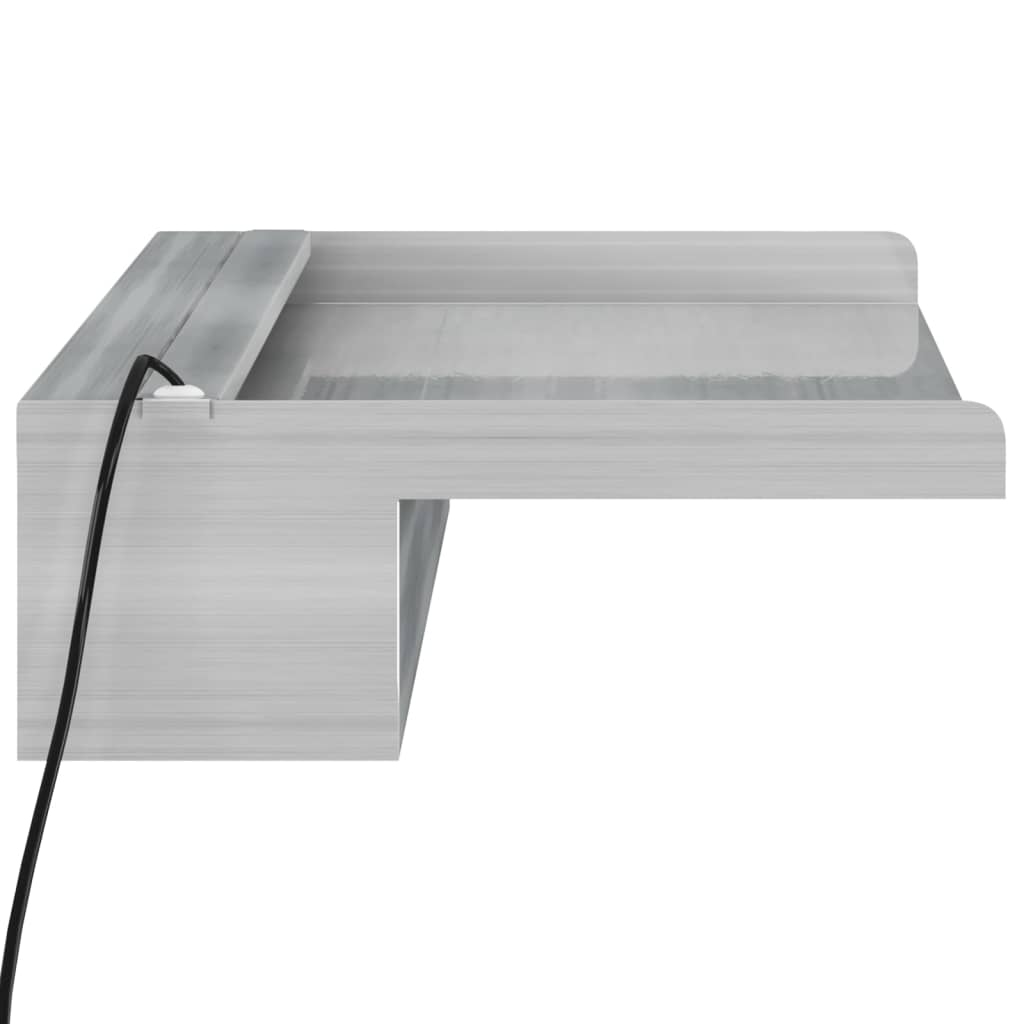 Sfioratore a Cascata con LED RGB Acciaio Inox 60 cm | homemem39