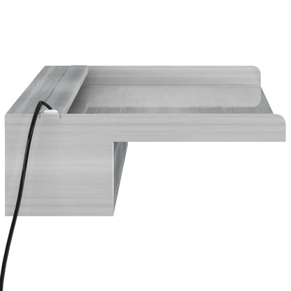Sfioratore a Cascata con LED RGB Acciaio Inox 60 cm | homemem39