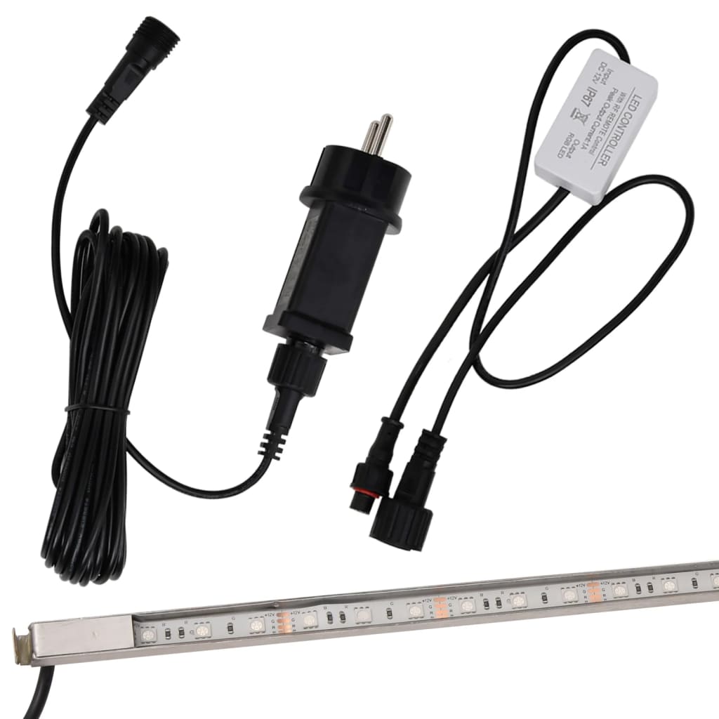 Sfioratore a Cascata con LED RGB Acciaio Inox 60 cm | homemem39