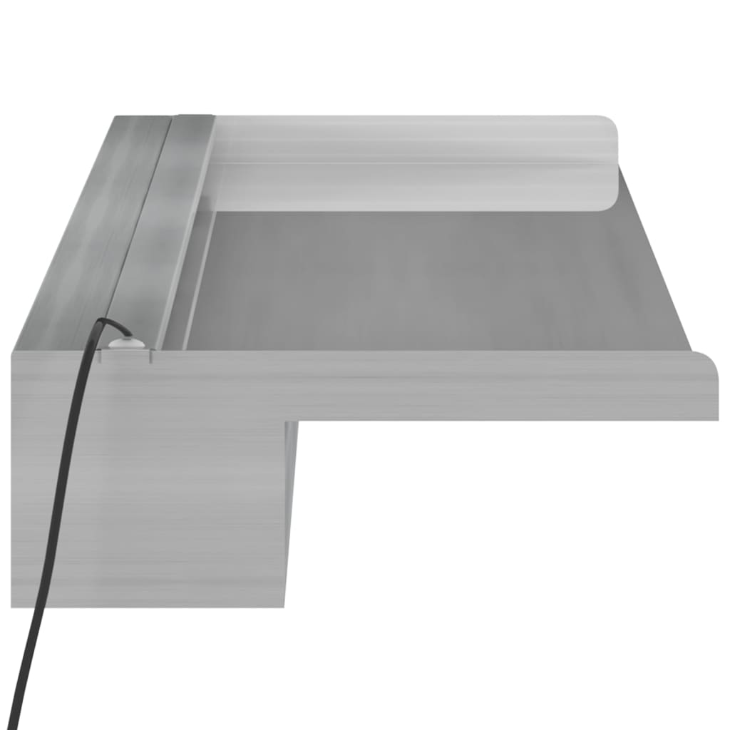 Sfioratore a Cascata con LED RGB Acciaio Inox 108 cm | homemem39