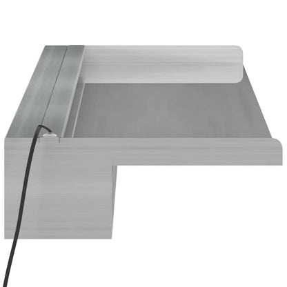 Sfioratore a Cascata con LED RGB Acciaio Inox 108 cm | homemem39