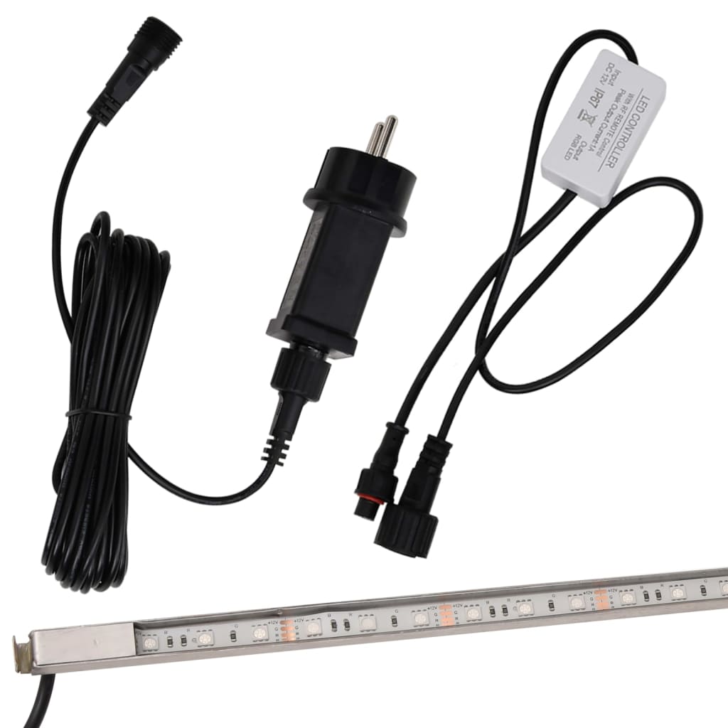 Sfioratore a Cascata con LED RGB Acciaio Inox 108 cm | homemem39