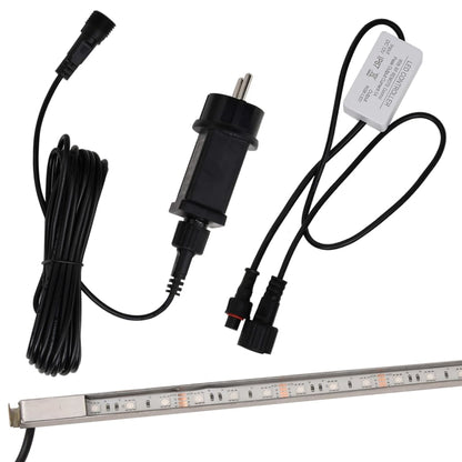 Sfioratore a Cascata con LED RGB Acciaio Inox 108 cm | homemem39