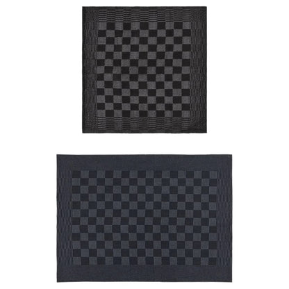 Set Strofinacci 10 pz in Cotone Nero e Grigio - homemem39
