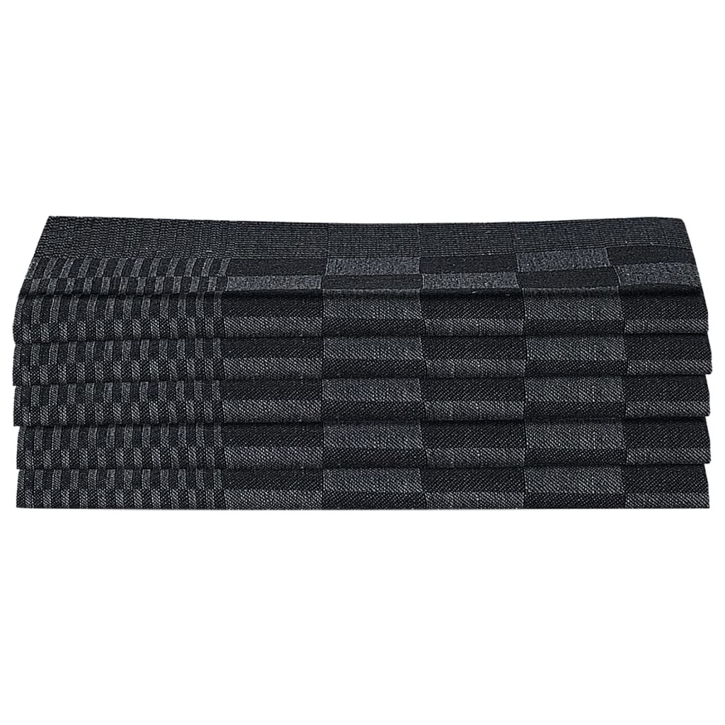 Set Strofinacci 10 pz in Cotone Nero e Grigio - homemem39