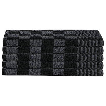 Set Strofinacci 10 pz in Cotone Nero e Grigio - homemem39
