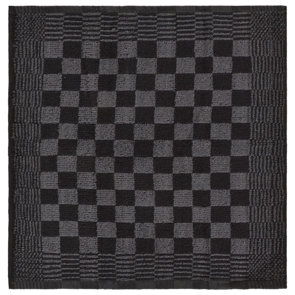 Set Strofinacci 10 pz in Cotone Nero e Grigio | homemem39