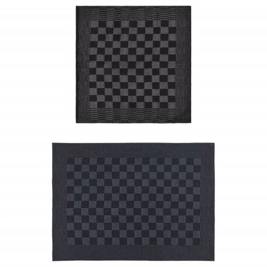 Set Strofinacci 50 pz in Cotone Nero e Grigio - homemem39