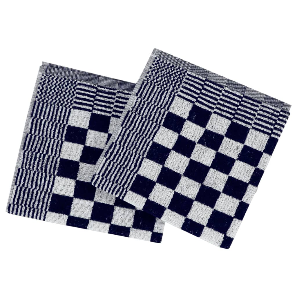 Set Strofinacci 10 pz in Cotone Blu e Bianco | homemem39