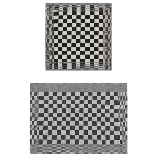 Set Strofinacci 10 pz in Cotone Nero e Bianco | homemem39