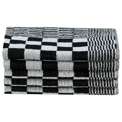 Set Strofinacci 10 pz in Cotone Nero e Bianco | homemem39