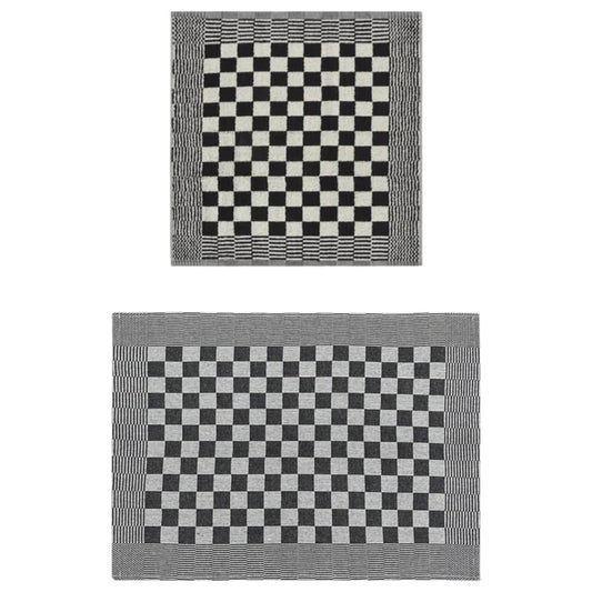 Set Strofinacci 20 pz in Cotone Nero e Bianco | homemem39