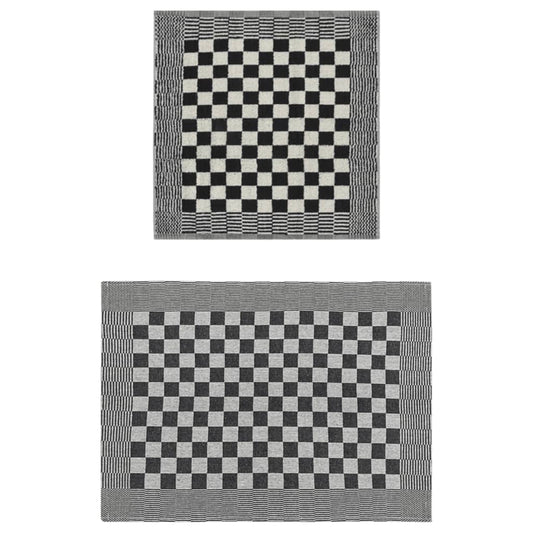 Set Strofinacci 50 pz in Cotone Nero e Bianco | homemem39