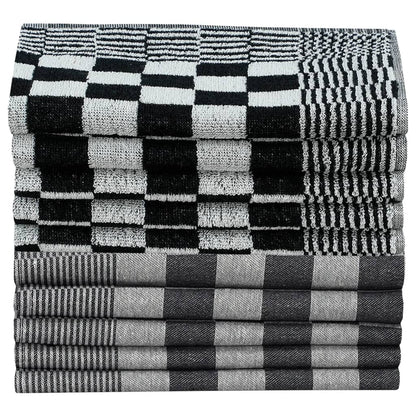 Set Strofinacci 50 pz in Cotone Nero e Bianco - homemem39