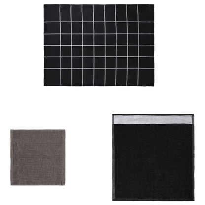 Set Strofinacci 12 pz in Cotone Nero - homemem39