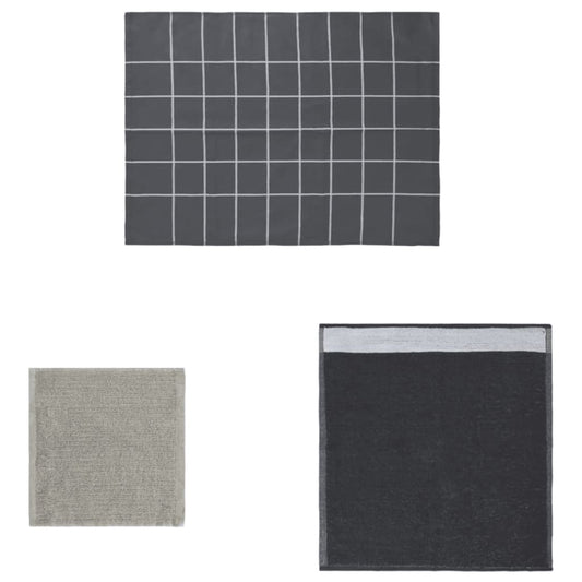 Set Strofinacci 12 pz in Cotone Grigio - homemem39