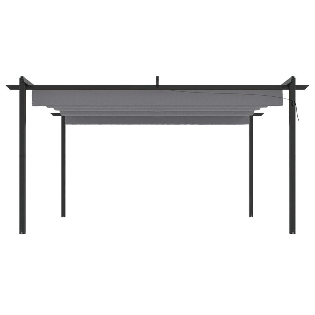 Pergola da Giardino con Tetto Retrattile 4x3 m Antracite | homemem39