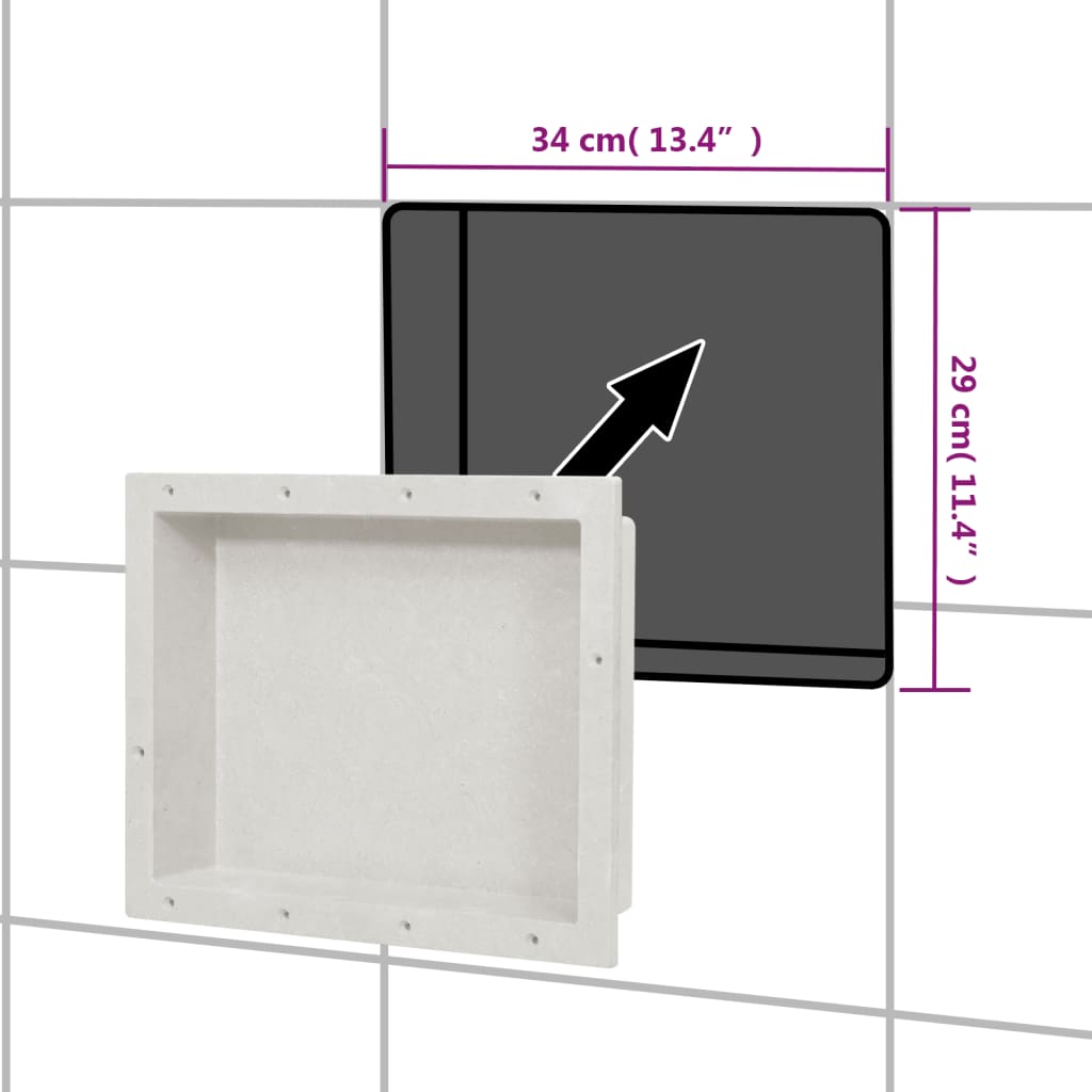 Nicchia da Doccia in Bianco Opaco 41x51x10 cm | homemem39