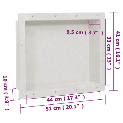 Nicchia da Doccia in Bianco Opaco 41x51x10 cm | homemem39