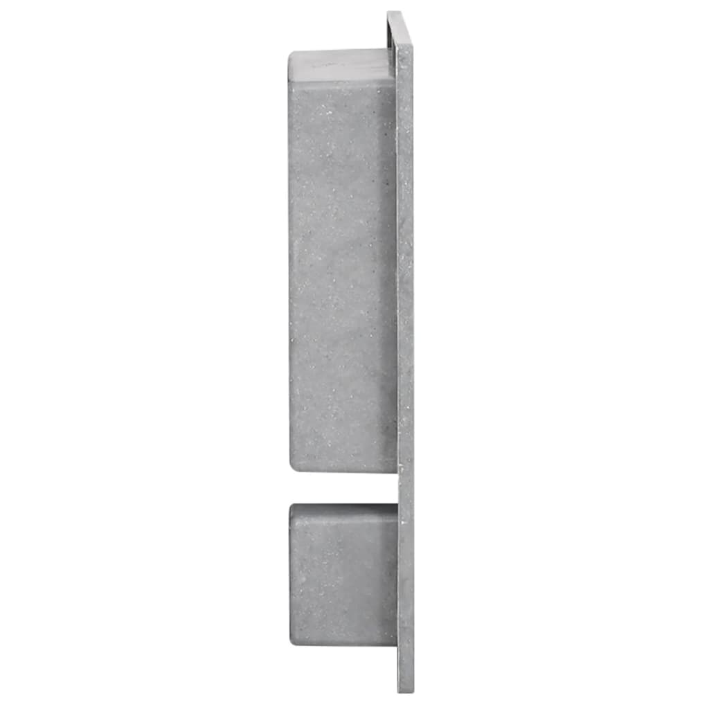Nicchia da Doccia con 2 Scomparti Grigio Opaco 41x51x10 cm | homemem39