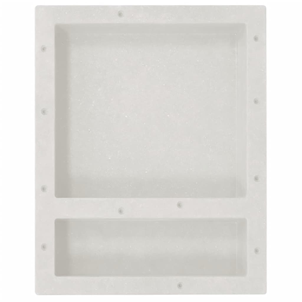 Nicchia da Doccia con 2 Scomparti Bianco Opaco 41x51x10 cm | homemem39