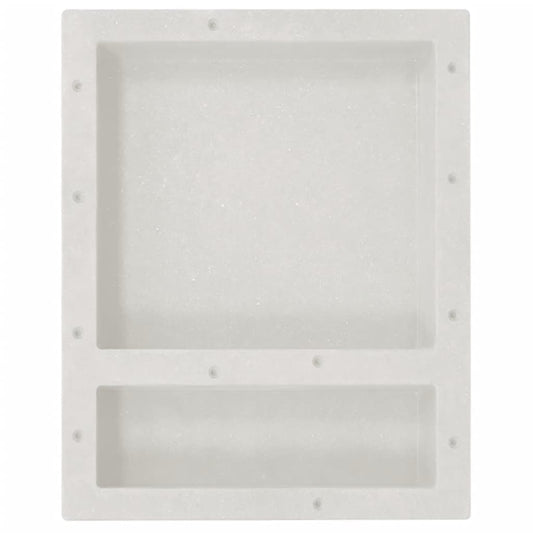 Nicchia da Doccia con 2 Scomparti Bianco Opaco 41x51x10 cm | homemem39