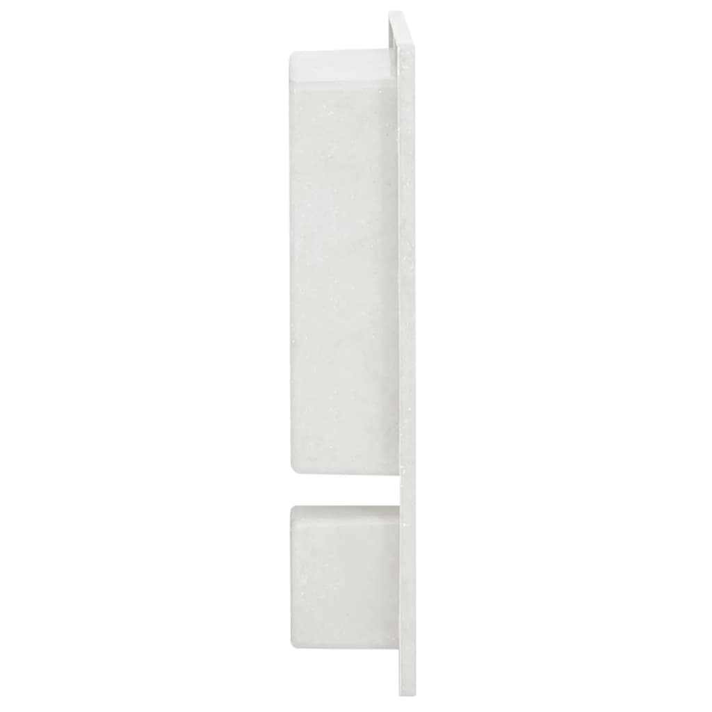 Nicchia da Doccia con 2 Scomparti Bianco Opaco 41x51x10 cm | homemem39