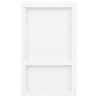 Nicchia da Doccia con 2 Scomparti Bianco Lucido 41x69x9 cm | homemem39