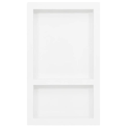 Nicchia da Doccia con 2 Scomparti Bianco Lucido 41x69x9 cm - homemem39