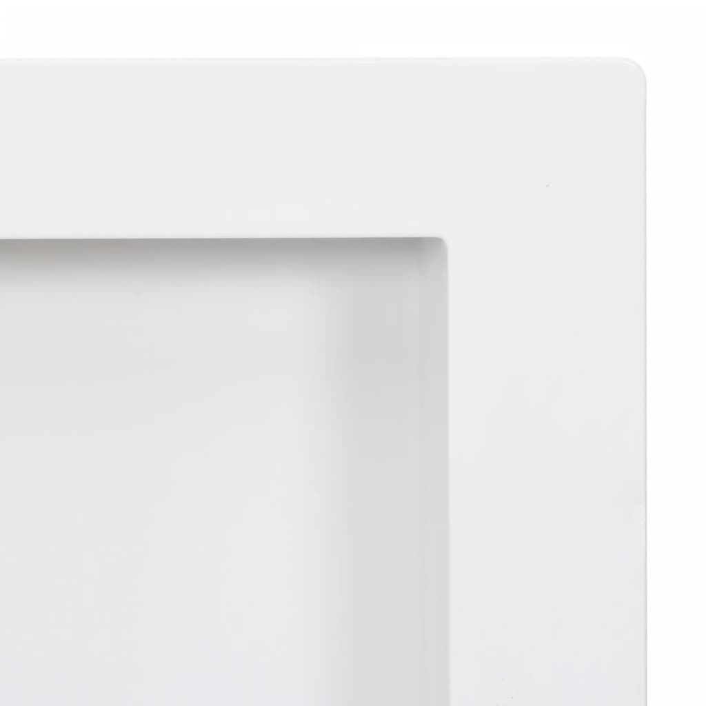 Nicchia da Doccia con 2 Scomparti Bianco Lucido 41x69x9 cm | homemem39