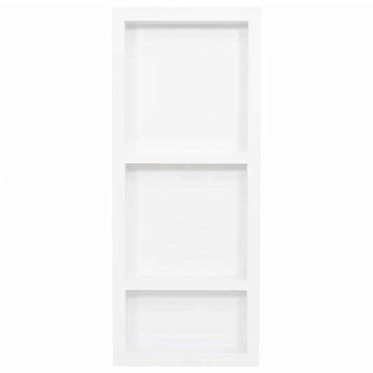 Nicchia da Doccia con 3 Scomparti Bianco Lucido 41x99x9 cm