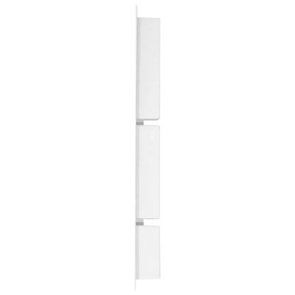 Nicchia da Doccia con 3 Scomparti Bianco Lucido 41x99x9 cm - homemem39