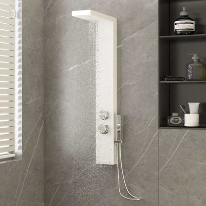 Pannello Doccia in Alluminio Bianco - homemem39