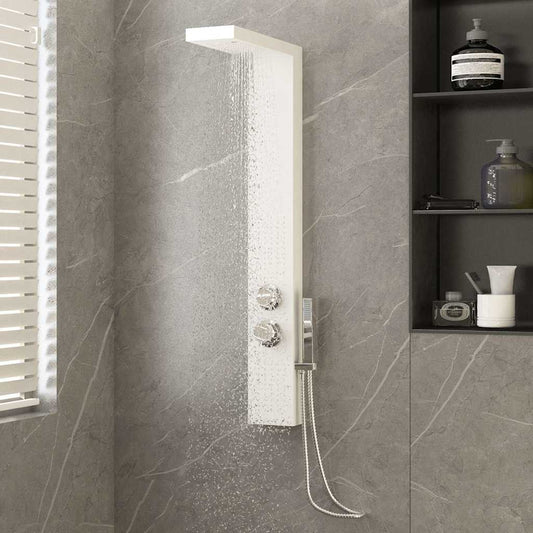 Pannello Doccia in Alluminio Bianco - homemem39