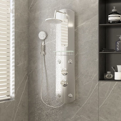 Pannello Doccia 25x43x110 cm Argento - homemem39