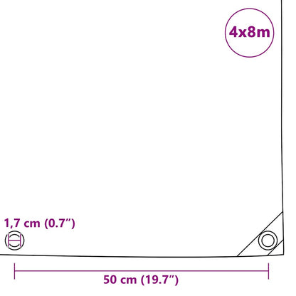 Telone 650 g/m² 4x8 m Nero | homemem39