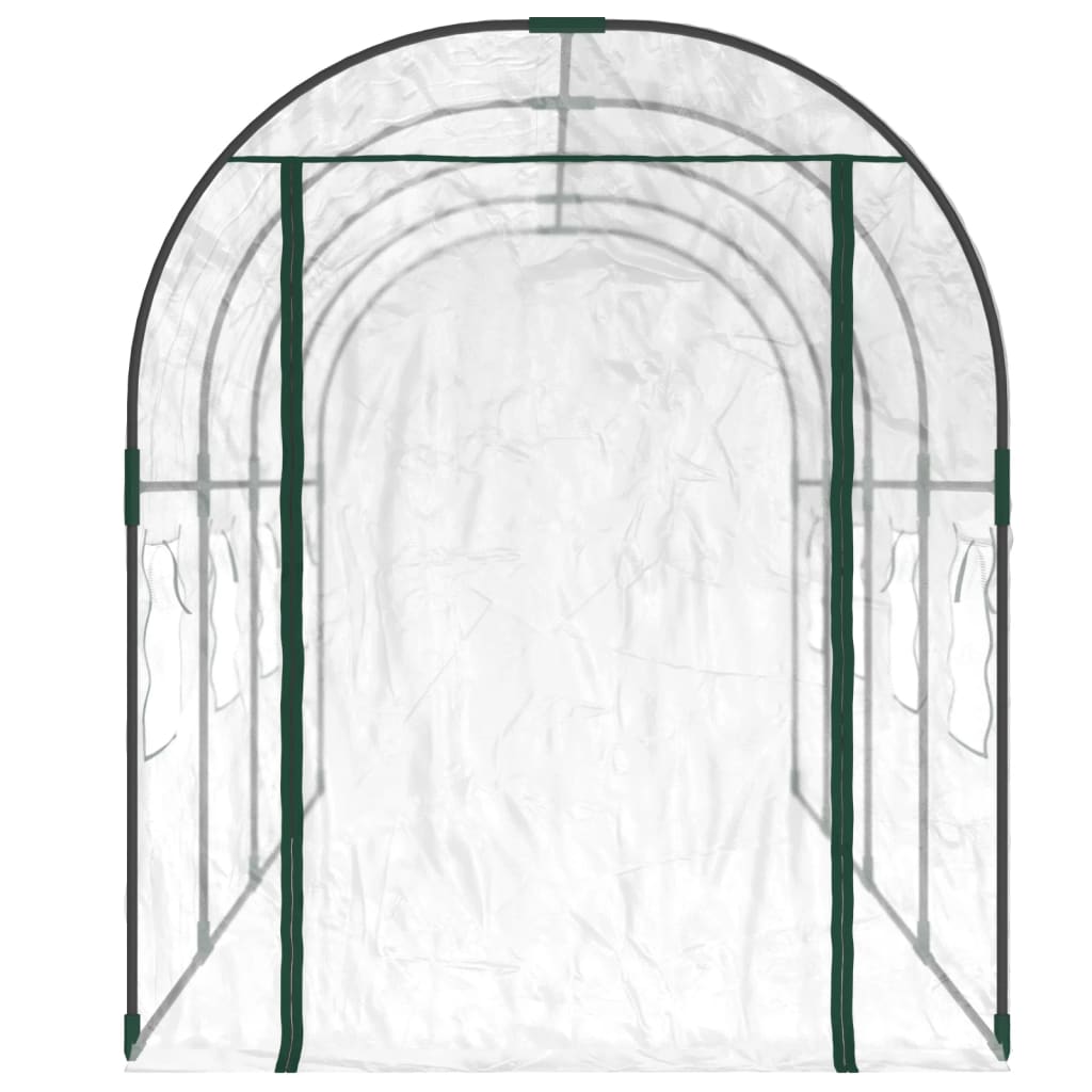 Serra Trasparente 160x400x190 cm PVC Acciaio Verniciato Polvere - homemem39