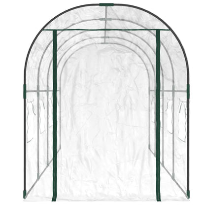 Serra Trasparente 160x400x190 cm PVC Acciaio Verniciato Polvere - homemem39