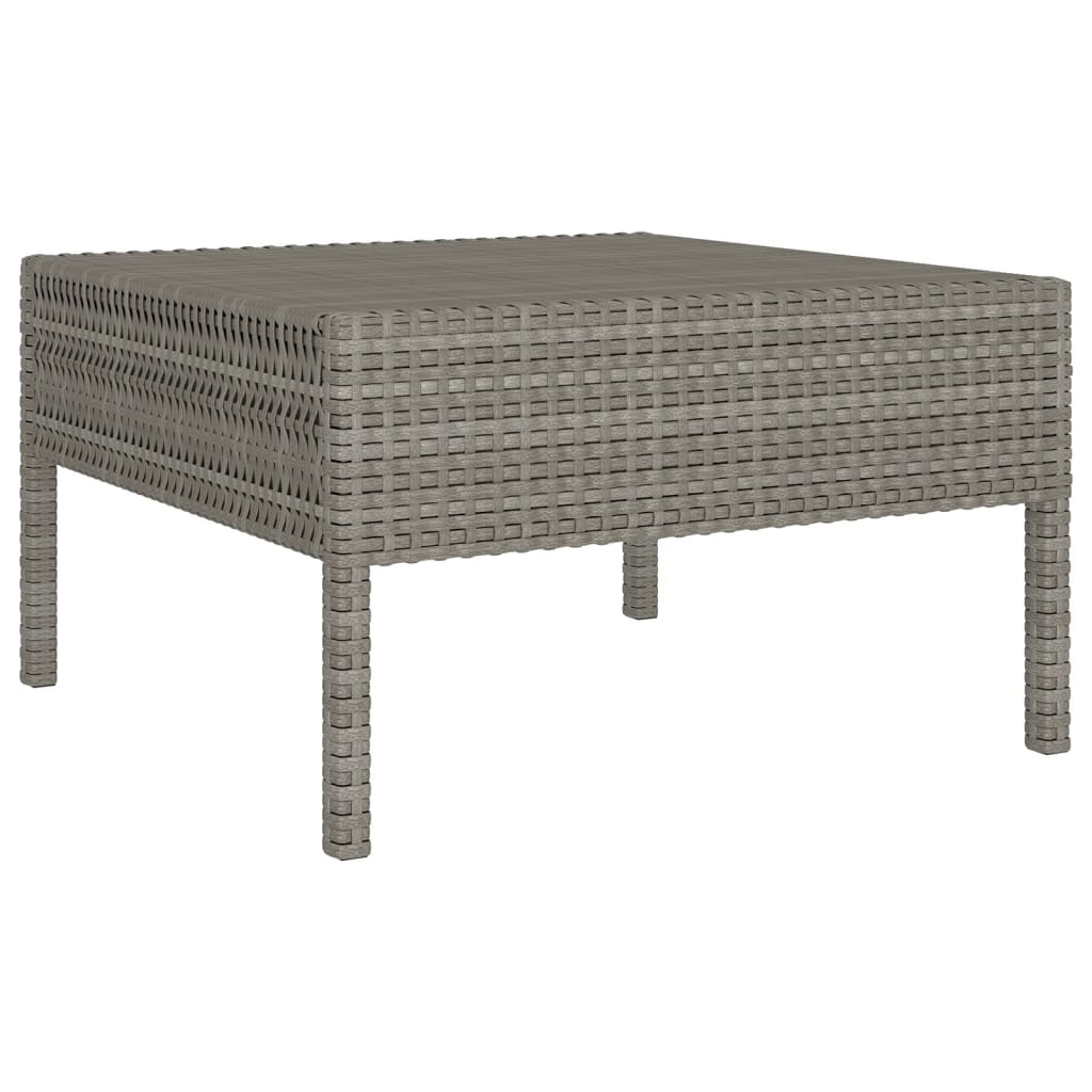 Set Divani da Giardino 5 pz con Cuscini in Polyrattan Grigio | homemem39